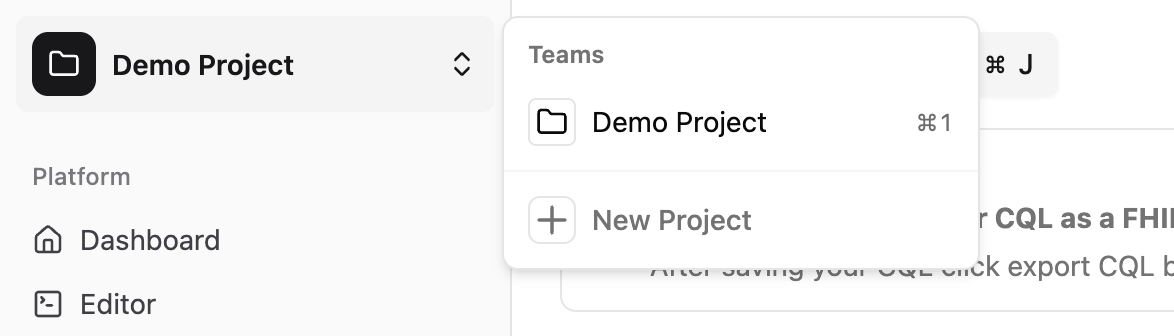 New Project Button